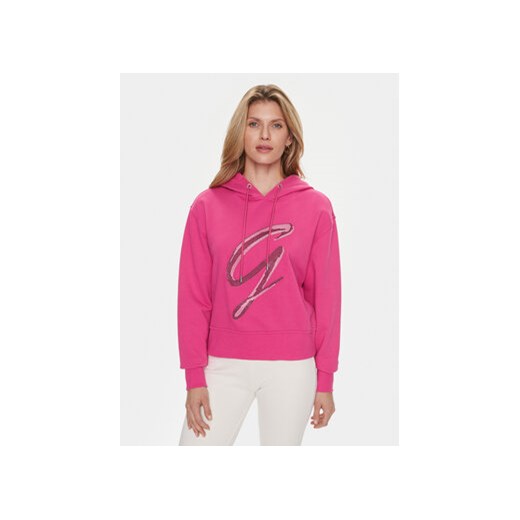 Guess Bluza W3BQ10 KBKM0 Różowy Regular Fit ze sklepu MODIVO w kategorii Bluzy damskie - zdjęcie 168511202