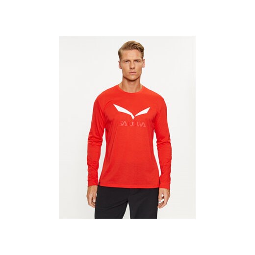 Salewa Koszulka techniczna Solidlogo Dry 00-0000027340 Czerwony Regular Fit ze sklepu MODIVO w kategorii T-shirty męskie - zdjęcie 168511434