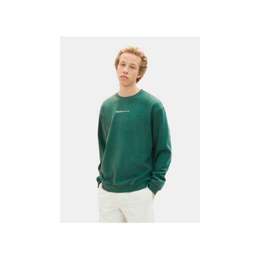 Tom Tailor Denim Bluza 1038751 Zielony Regular Fit ze sklepu MODIVO w kategorii Bluzy męskie - zdjęcie 168512152