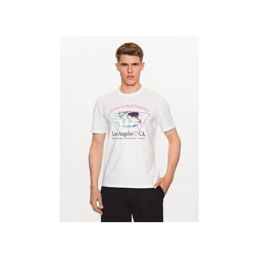 Guess T-Shirt Z3YI15 I3Z14 Biały Regular Fit ze sklepu MODIVO w kategorii T-shirty męskie - zdjęcie 168512474