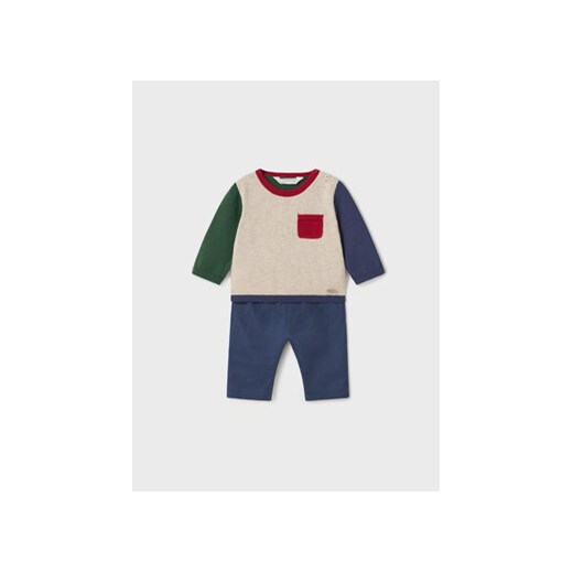 Mayoral Komplet sweter i spodnie materiałowe 2.521 Kolorowy Regular Fit ze sklepu MODIVO w kategorii Komplety niemowlęce - zdjęcie 168512651