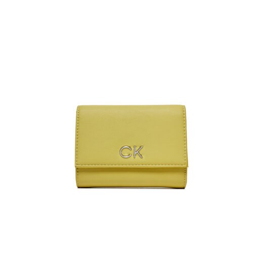 Calvin Klein Duży Portfel Damski Re-Lock Trifold Md K60K608994 Żółty ze sklepu MODIVO w kategorii Portfele damskie - zdjęcie 168512710