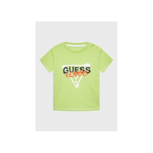 Guess T-Shirt I3RI02 K8HM0 Zielony Regular Fit ze sklepu MODIVO w kategorii T-shirty chłopięce - zdjęcie 168512840