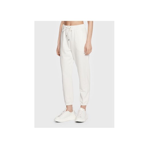 Max Mara Leisure Spodnie dresowe Neottia 23378106 Biały Regular Fit ze sklepu MODIVO w kategorii Spodnie damskie - zdjęcie 168513043