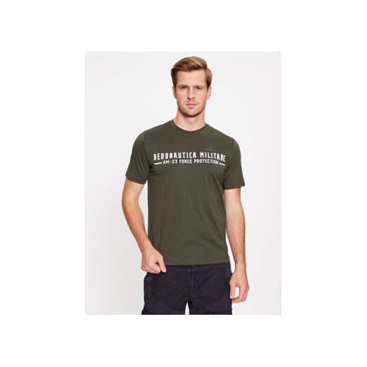 Aeronautica Militare T-Shirt 232TS1942J538 Khaki Regular Fit ze sklepu MODIVO w kategorii T-shirty męskie - zdjęcie 168513384