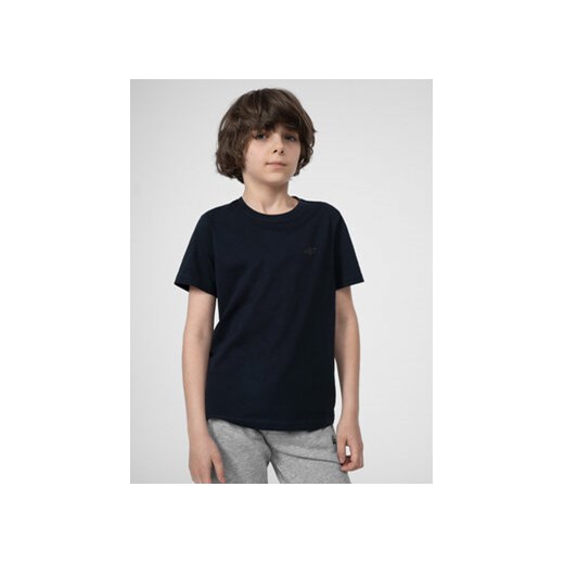 4F T-Shirt 4FJSS23TTSHM291 Granatowy Regular Fit ze sklepu MODIVO w kategorii T-shirty chłopięce - zdjęcie 168513450