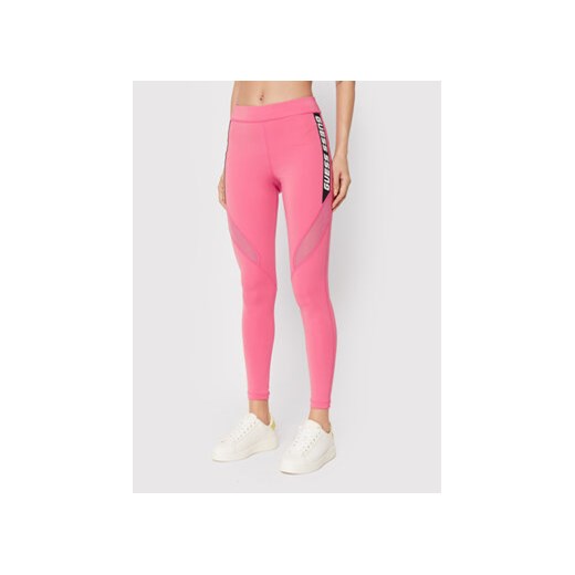 Guess Legginsy V2YB17 MC03W Różowy Slim Fit ze sklepu MODIVO w kategorii Spodnie damskie - zdjęcie 168513560