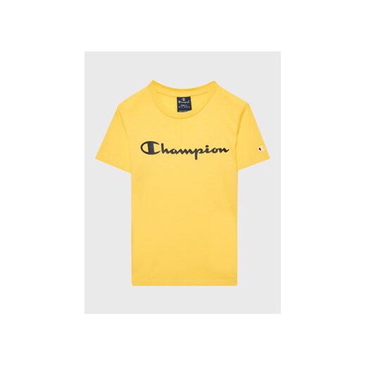 Champion T-Shirt 306285 Żółty Regular Fit ze sklepu MODIVO w kategorii T-shirty chłopięce - zdjęcie 168513762
