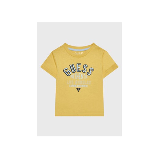 Guess T-Shirt I3RI00 K8HM0 Żółty Regular Fit ze sklepu MODIVO w kategorii T-shirty chłopięce - zdjęcie 168513842