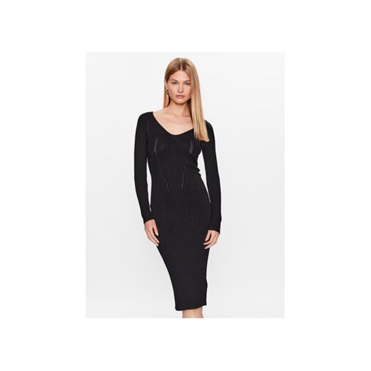 Guess Sukienka dzianinowa W3YK21 Z2U00 Czarny Slim Fit ze sklepu MODIVO w kategorii Sukienki - zdjęcie 168514200