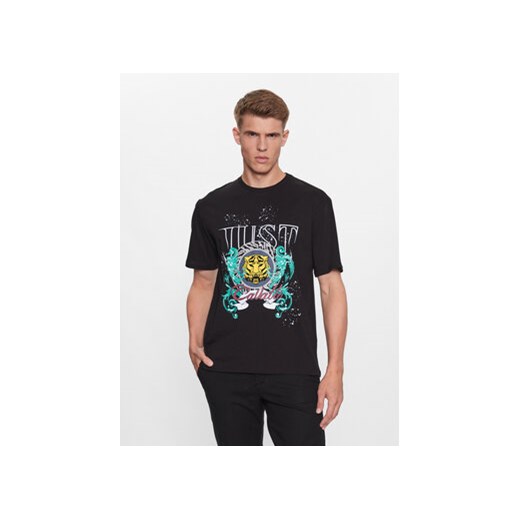 Just Cavalli T-Shirt 75OAHF02 Czarny Regular Fit ze sklepu MODIVO w kategorii T-shirty męskie - zdjęcie 168514283