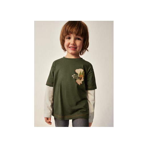 Mayoral Bluzka 4.022 Zielony Regular Fit ze sklepu MODIVO w kategorii T-shirty chłopięce - zdjęcie 168514652