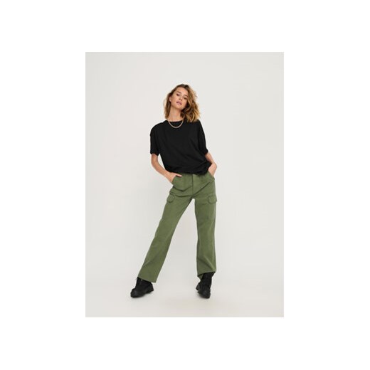 ONLY Spodnie materiałowe 15300976 Zielony Loose Fit ze sklepu MODIVO w kategorii Spodnie damskie - zdjęcie 168515120