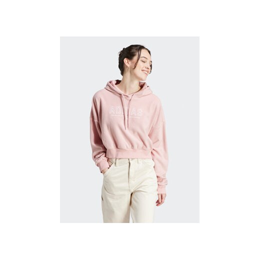 adidas Bluza IR8368 Różowy Oversize ze sklepu MODIVO w kategorii Bluzy damskie - zdjęcie 168515164