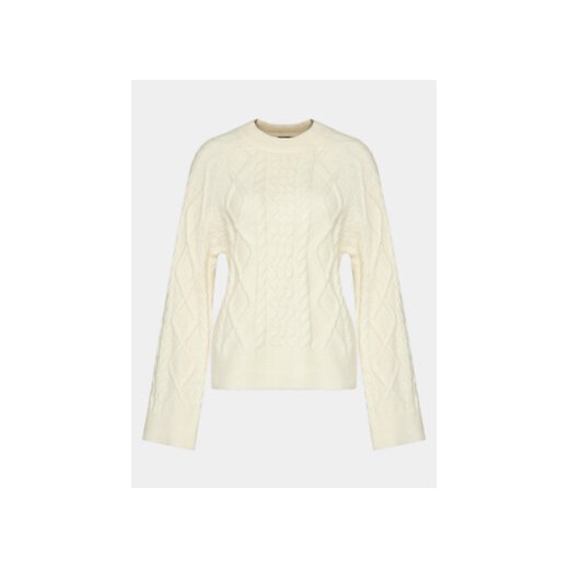 Gina Tricot Sweter 20726 Biały Regular Fit ze sklepu MODIVO w kategorii Swetry damskie - zdjęcie 168515183