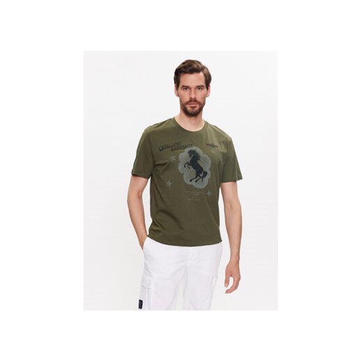 Aeronautica Militare T-Shirt 231TS2123J607 Zielony Regular Fit ze sklepu MODIVO w kategorii T-shirty męskie - zdjęcie 168515191