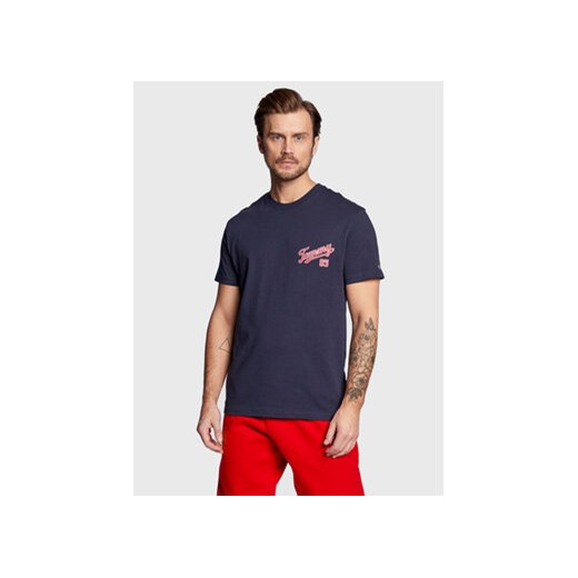 Tommy Jeans T-Shirt College 85 Logo DM0DM15672 Granatowy Regular Fit ze sklepu MODIVO w kategorii T-shirty męskie - zdjęcie 168515300