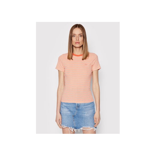 Levi's® T-Shirt Ribbed Baby 37697-0039 Pomarańczowy Slim Fit ze sklepu MODIVO w kategorii Bluzki damskie - zdjęcie 168515350