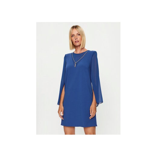 Rinascimento Sukienka koktajlowa CFC0115580003 Niebieski Regular Fit ze sklepu MODIVO w kategorii Sukienki - zdjęcie 168515483