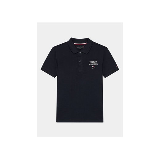 Tommy Hilfiger Polo Logo KB0KB08738 D Granatowy Regular Fit ze sklepu MODIVO w kategorii T-shirty chłopięce - zdjęcie 168515492