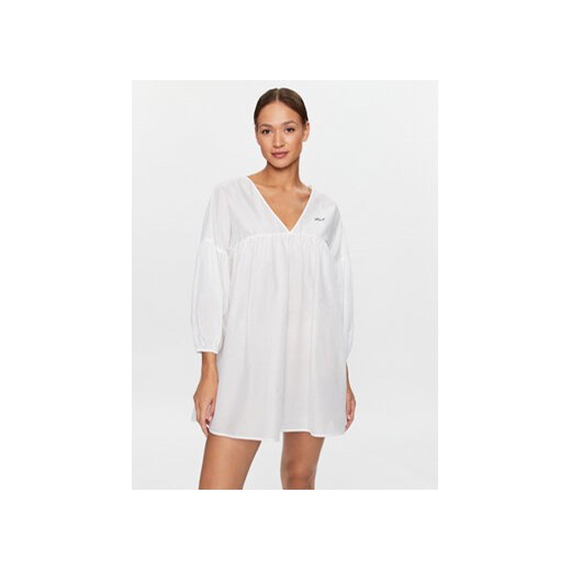 KARL LAGERFELD Sukienka letnia Dna Short Beach 230W2210 Biały Oversize ze sklepu MODIVO w kategorii Sukienki - zdjęcie 168516262