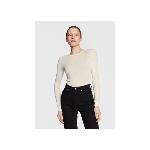 Calvin Klein Sweter Extra Fine K20K204139 Beżowy Slim Fit ze sklepu MODIVO w kategorii Swetry damskie - zdjęcie 168516342