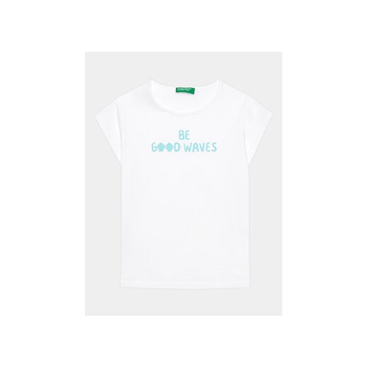 United Colors Of Benetton T-Shirt 3096G1095 Biały Regular Fit ze sklepu MODIVO w kategorii Koszulki niemowlęce - zdjęcie 168516591
