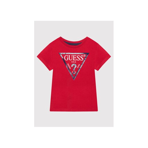 Guess T-Shirt N73I55 K8HM0 Czerwony Regular Fit ze sklepu MODIVO w kategorii T-shirty chłopięce - zdjęcie 168516594