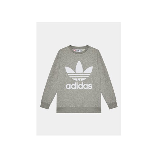 adidas Bluza Trefoil GD2709 Szary Regular Fit ze sklepu MODIVO w kategorii Bluzy chłopięce - zdjęcie 168516723