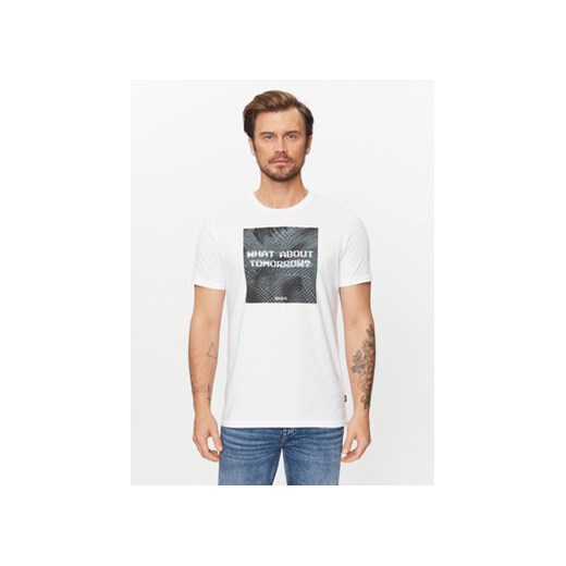 Boss T-Shirt Temessage 50503552 Biały Relaxed Fit ze sklepu MODIVO w kategorii T-shirty męskie - zdjęcie 168516811