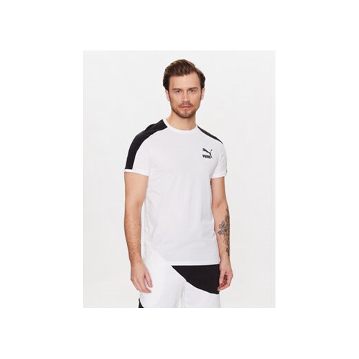 Puma T-Shirt T7 Iconic 538204 Biały Slim Fit ze sklepu MODIVO w kategorii T-shirty męskie - zdjęcie 168517344