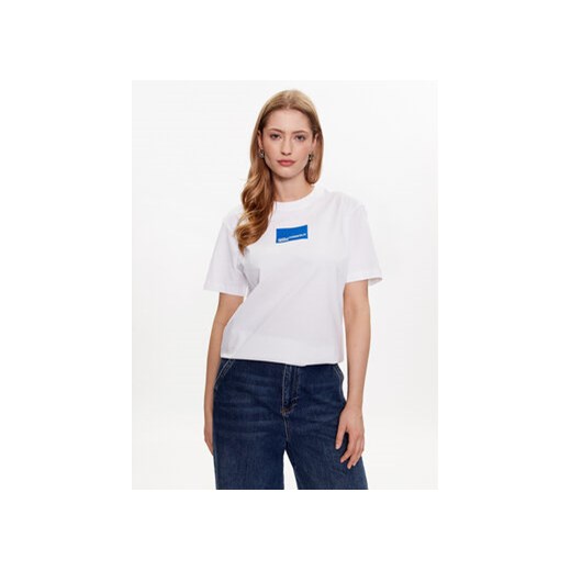 Karl Lagerfeld Jeans T-Shirt 231J1706 Biały Regular Fit M MODIVO wyprzedaż