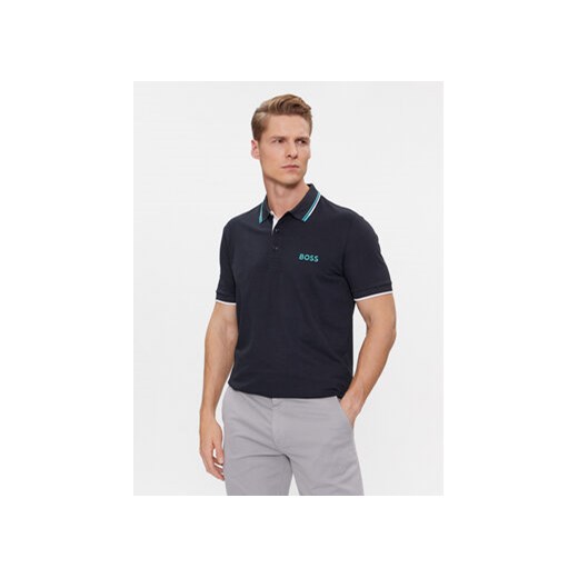 Boss Polo Paddy Pro 50469102 Granatowy Regular Fit ze sklepu MODIVO w kategorii T-shirty męskie - zdjęcie 168517420