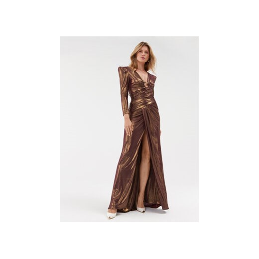 Babylon Sukienka wieczorowa S00832 Brązowy Regular Fit ze sklepu MODIVO w kategorii Sukienki - zdjęcie 168517424