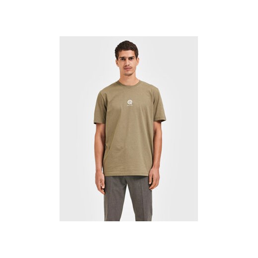 Selected Homme T-Shirt Armin 16085666 Zielony Slim Fit ze sklepu MODIVO w kategorii T-shirty męskie - zdjęcie 168517533