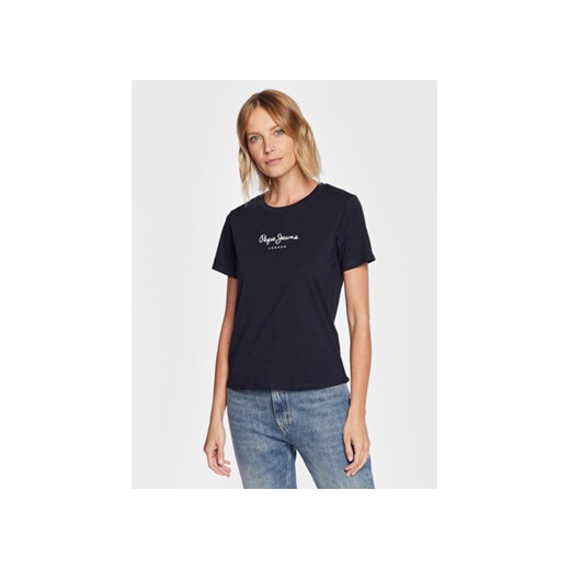 Pepe Jeans T-Shirt Wendy PL505480 Granatowy Regular Fit ze sklepu MODIVO w kategorii Bluzki damskie - zdjęcie 168518033