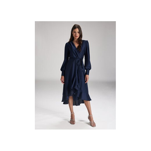 Swing Sukienka koktajlowa 5AE29200 Granatowy Relaxed Fit Swing 34 okazyjna cena MODIVO