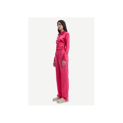 Samsøe Samsøe Spodnie materiałowe Hoys F20300033 Różowy Regular Fit ze sklepu MODIVO w kategorii Spodnie damskie - zdjęcie 168518372