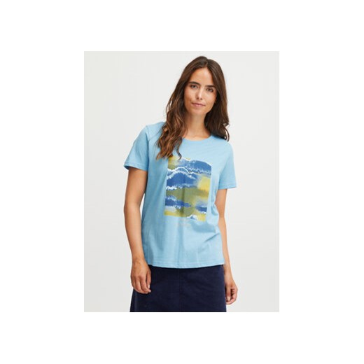 Fransa T-Shirt 20612765 Niebieski Regular Fit ze sklepu MODIVO w kategorii Bluzki damskie - zdjęcie 168518411
