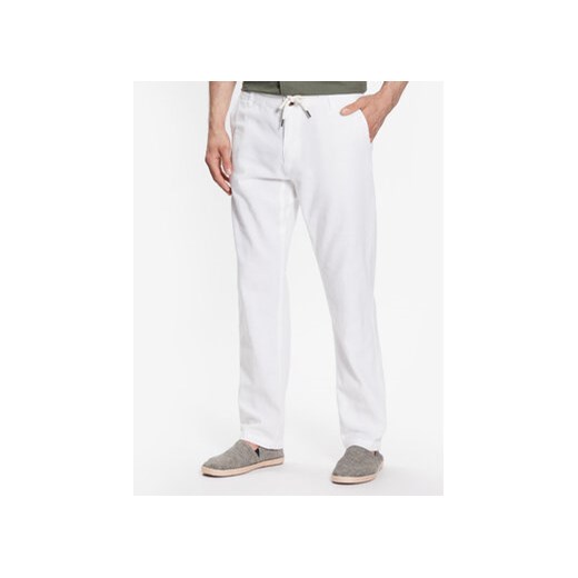 INDICODE Spodnie materiałowe Clio 60-301 Biały Regular Fit ze sklepu MODIVO w kategorii Spodnie męskie - zdjęcie 168519103