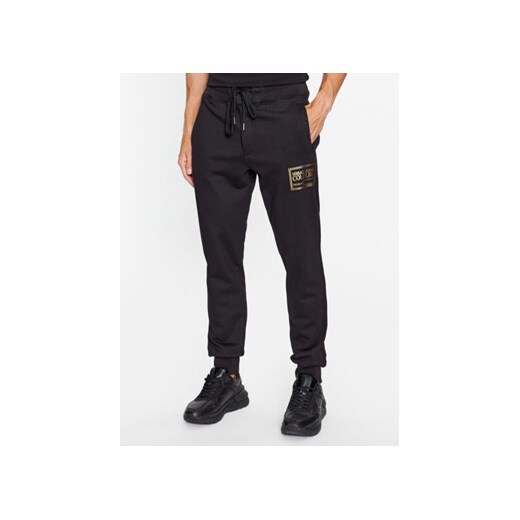 Versace Jeans Couture Spodnie dresowe 75GAAT12 Czarny Regular Fit XL promocyjna cena MODIVO