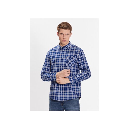 Tommy Jeans Koszula Small Check DM0DM16608 Granatowy Classic Fit ze sklepu MODIVO w kategorii Koszule męskie - zdjęcie 168520484