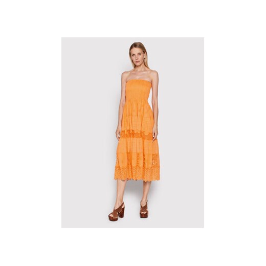 Iconique Sukienka letnia Gaia IC22 096 Pomarańczowy Regular Fit ze sklepu MODIVO w kategorii Sukienki - zdjęcie 168520563