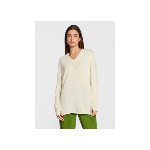 United Colors Of Benetton Sweter 1244D400M Beżowy Loose Fit ze sklepu MODIVO w kategorii Swetry damskie - zdjęcie 168520981