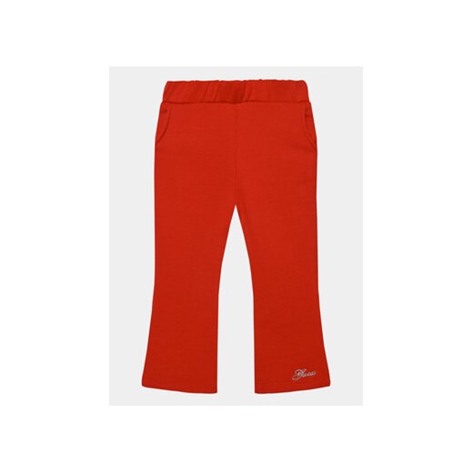 Guess Spodnie materiałowe K3BQ12 KAD74 Czerwony Relaxed Fit ze sklepu MODIVO w kategorii Spodnie dziewczęce - zdjęcie 168521002