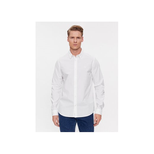 Calvin Klein Jeans Koszula J30J324614 Biały Slim Fit ze sklepu MODIVO w kategorii Koszule męskie - zdjęcie 168521013