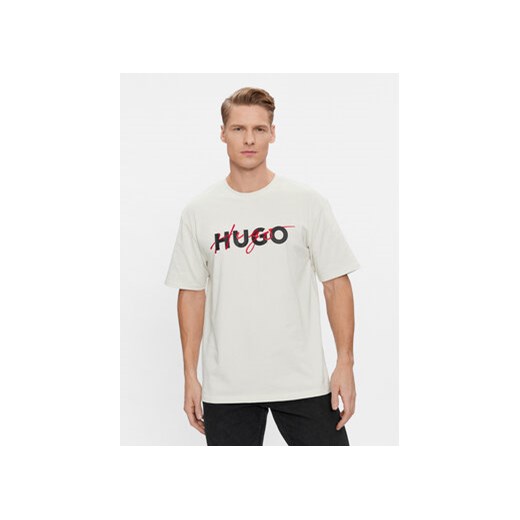 Hugo T-Shirt Dakaishi 50494565 Beżowy Relaxed Fit ze sklepu MODIVO w kategorii T-shirty męskie - zdjęcie 168521104