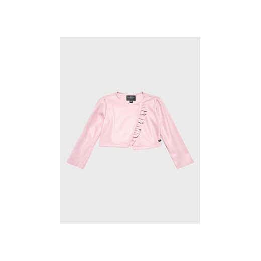 Guess Kurtka z imitacji skóry A3RL01 WE8D0 Różowy Regular Fit ze sklepu MODIVO w kategorii Kurtki dziewczęce - zdjęcie 168522023
