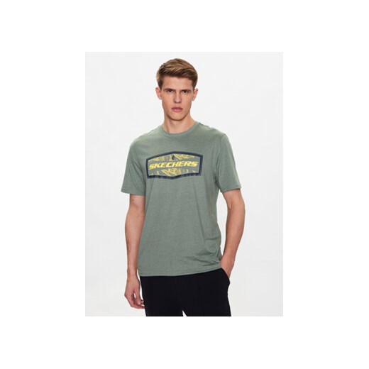 Skechers T-Shirt Latitude MTS368 Zielony Regular Fit ze sklepu MODIVO w kategorii T-shirty męskie - zdjęcie 168522142