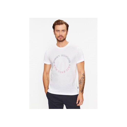 Tommy Hilfiger T-Shirt MW0MW32602 Biały Regular Fit ze sklepu MODIVO w kategorii T-shirty męskie - zdjęcie 168522201